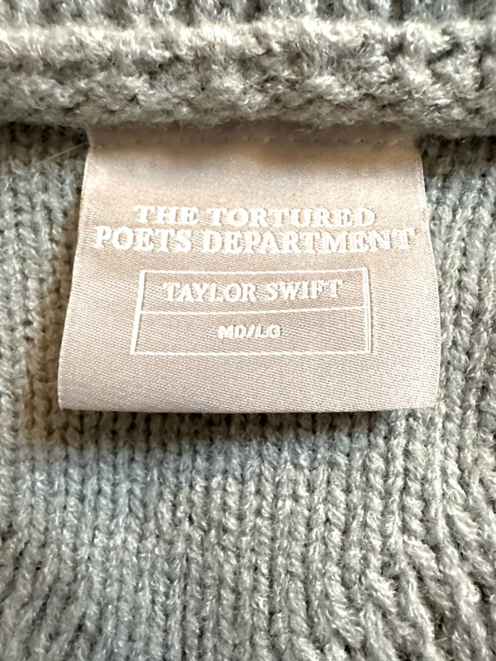 Ttpd Light Gray Cable Knit Button-Front Cardigan - image 3